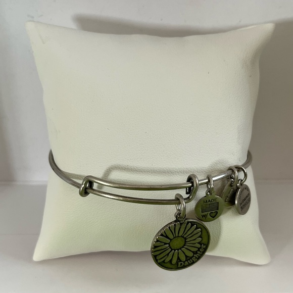 Alex and Ani Bangle Bracelet, Sterling Silver Daughter Charm - Picture 2 of 6